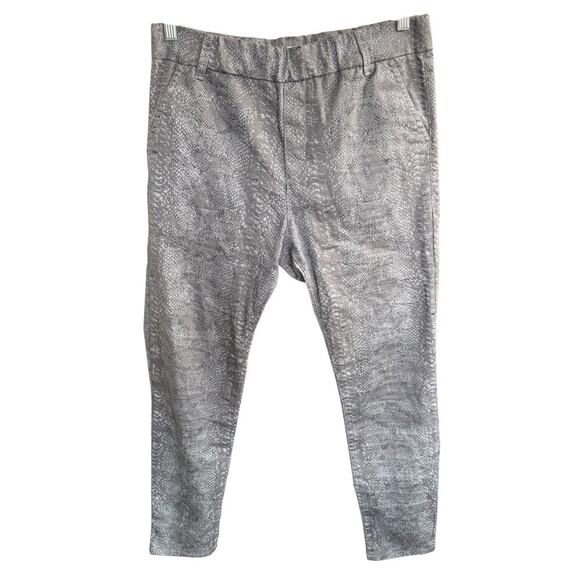 BEVY FLOG Pants - Bevy Flog Pull On Pants Snake Skin Gray 8 Stretch Mobwife Comfortable Athleisure